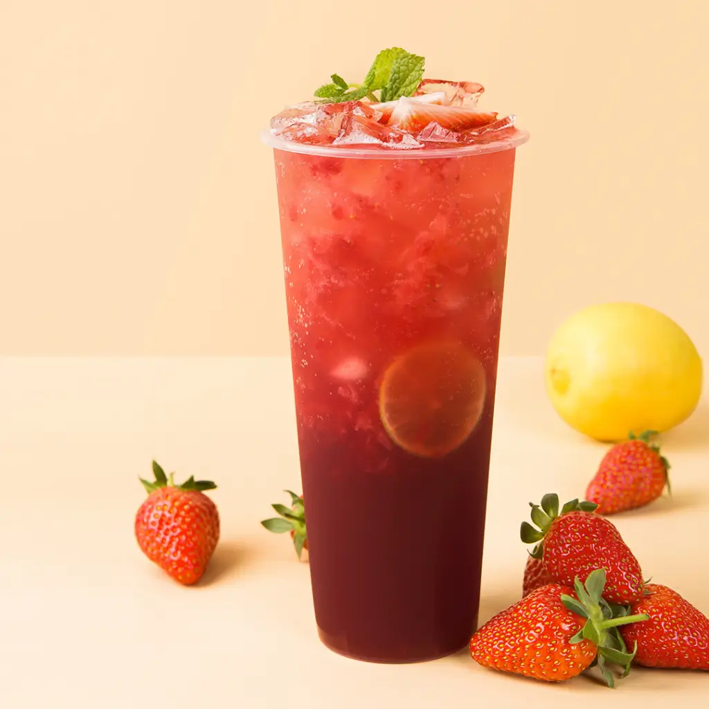 Strawberry Fruit Tea Red Grapefruit Lemon Juice Kumquat Lemon Smoothie